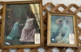 TWO ANTIQUE PICTURES IN FRAMES