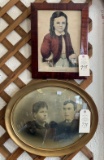 TWO ANTIQUE PICTURES IN FRAMES