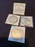 3 PEACE DOLLARS 1922