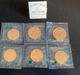 6 - MISC. COPPER COMMEMORATIVE COINS