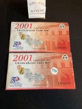 2 - 2001 UNCIRCULATED US MINT COIN SETS