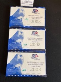 3 - 2008 - US MINT 50 STATE QUARTER PROOF SETS