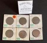 6 - LARGE CENT COINS