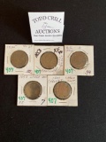 5 - LARGE CENT COINS