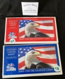 2 - 2003 US MINT UNCIRCULATED COIN SETS