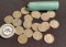 19 FEFFERSON NICKELS AND ROLL OF DIMES