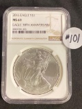 2016 AMERICAN SILVER EAGLE NGC MS69