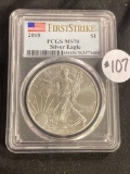 2018 AMERICAN SILVER EAGLE PCGS MS70