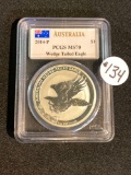 2014-P AUSTRALIA SILVER WEDGE TAILED EAGLE PCGS MS70