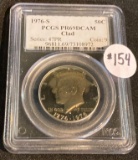 1976-S KENNEDY HALF DOLLAR PCGS PR69DCAM CLAD