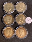 6 - KENNEDY HALF DOLLARS