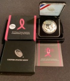 2018 BREAST CANCER AWARENESS COMMEMORATIVE COIN PROGRAM PROOF SILVER DOLLAR