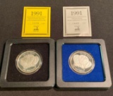 2 - 1991 ALBUQUERQUE INTERNATIONAL BALLOON FIESTA COMMEMORATIVE COINS