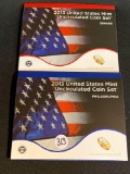 2 - 2013 UNITED STATES MINT UNCIRCULATED COIN SETS