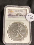 2014 AMERICAN SILVER EAGLE NGC MS70