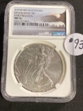 2015 BURNISHED AMERICAN SILVER EAGLE NGC MS70
