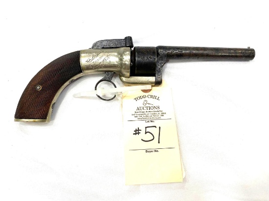 HOLLIS AND SHEATH, LONDON TRANSITIONAL PERCUSSION REVOLVER