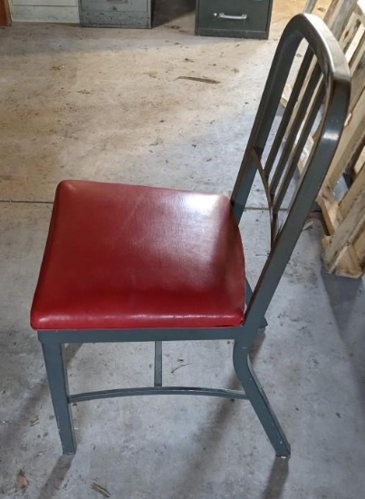 18 Metal Red Cushion Seat Chairs