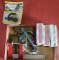 New knife sharpener, c clamp's, new matches, small vice,