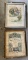 Two antique birth certificates in frames