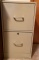 Metal two drawer filing cabinet