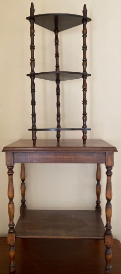 Corner picture stand and side table