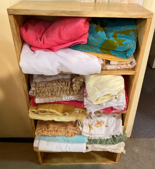 Book case and towels