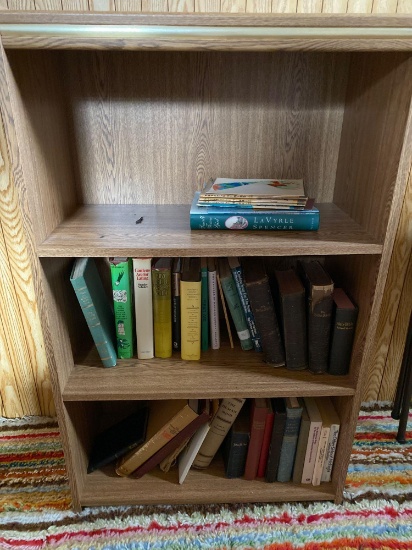 Bookcase including books