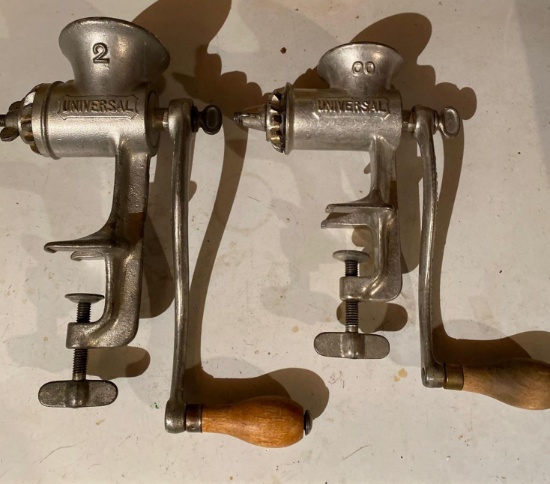 Two universal hand grinders