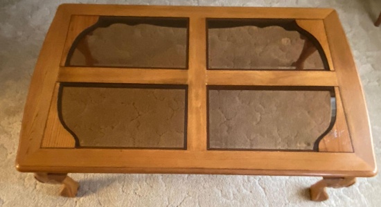 Glass top coffee table