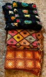 3 Afghan blankets