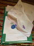 Quilt with frayed edges and baby quilt