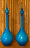 Vintage blue decanters
