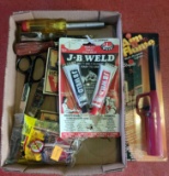 Lighter, screwdriver's, new JB Weld, scissors, mouse traps and more