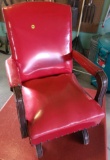 Vintage child's vinyl covered rocking chair