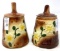 Two vintage butter churn cookie jars