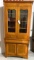 Antique oak step back cupboard