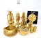 11pcs gold plated salt/pepper and other misc