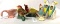 Antique bird planters