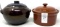 Two crock bean pots