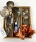 Antique silver ware and cookie cutters