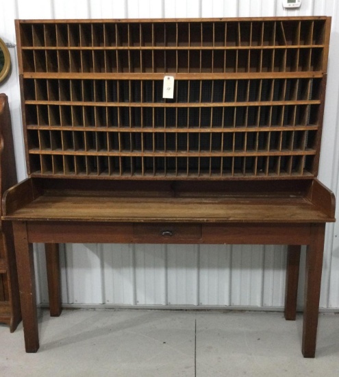 Antique mail sorter's table