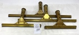 Four Vintage Ettore Stecccone Products Co. Master Squeegee Brass