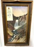 Antique waterfall painting