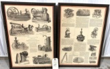 Two steam engine broilers and woodworking machinery advertising pieces