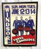 Vintage Windsor Theater Three Comrades framed poster