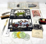 Flat of Vintage advertising pieces