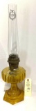 Aladdin model B 1934 amber cathedral lamp