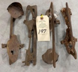 Four Antique ice skates