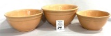 Set of three vintage oven proof USA bowls